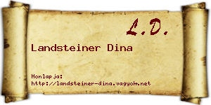 Landsteiner Dina névjegykártya